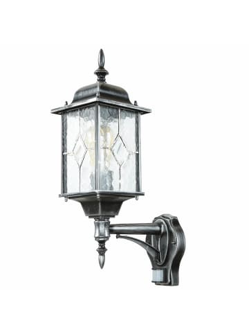 Licht-Erlebnisse Außen Wandlampe (B)15.9 x (H)53.2 cm in Schwarz mit Silber-Finish