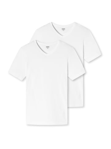 Schiesser V-Shirt Uncover in Weiß
