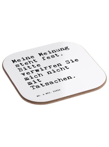 Mr. & Mrs. Panda Tassen Untersetzer Meine Meinung steht fest....... in Weiß