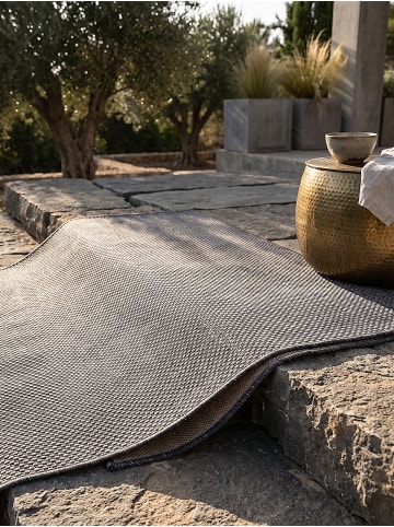 KADIMA DESIGN Läufer Uni flachgewebt pflegeleicht Wohnzimmer Flur Esszimmer in Anthrazit