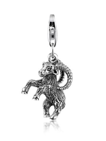 Nenalina Charm 925 Sterling Silber Sternzeichen, Sternzeichen - Steinbock in Silber