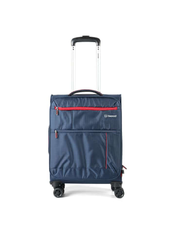 benzi 5825 4 Rollen Kabinentrolley 55 cm mit Dehnfalte in blau