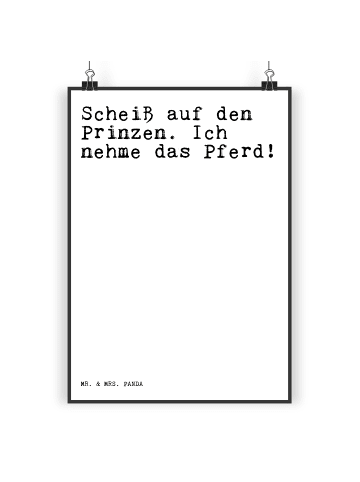 Mr. & Mrs. Panda Poster Problem auf den Prinzen.... mit Spruch in Weiß