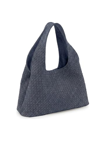 Les Visionnaires Paz Weave Schultertasche Leder 44 cm asphalte