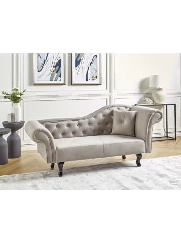 Beliani Chaiselongue LATTES II in Beige/Grau/Braun - (W) 192 x (H) 81 x (L) 59 cm