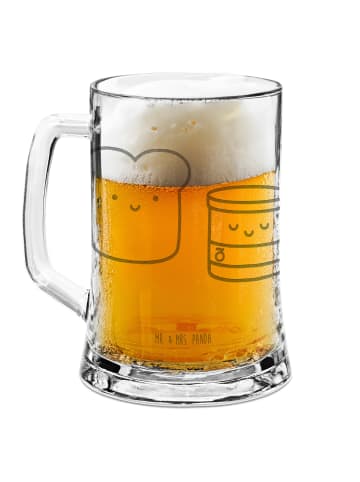 Mr. & Mrs. Panda Bierglas Toast Marmelade ohne Spruch in Transparent
