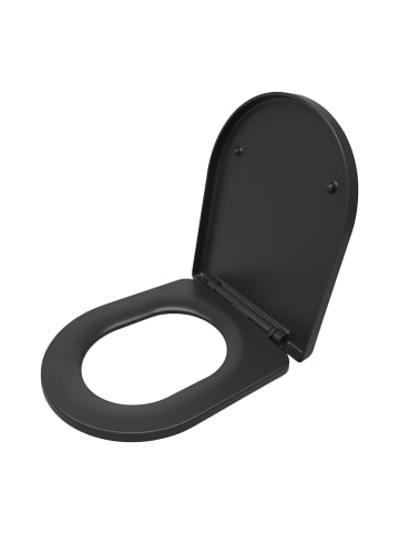 relaxdays Toilettendeckel in Anthrazit - (B)36 x (T)42 cm