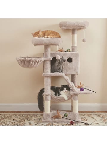 Feandrea Katzenbaum Clawfy in Beige - (B)50 x (H)135 x (T)50 cm