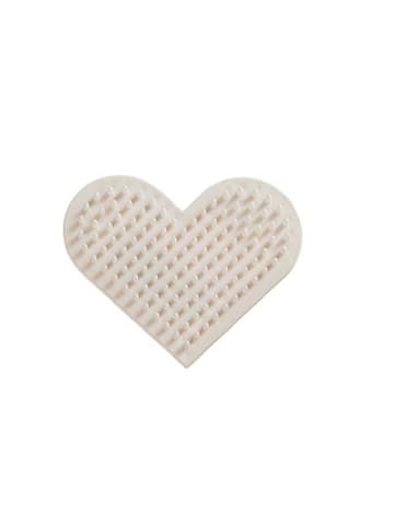 Nabbi BioBeads Stiftplatte Herz, 8 cm, weiß - ab 5 Jahren