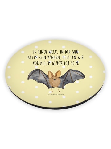 Mr. & Mrs. Panda Magnet für Fotos Fledermaus Flügel mit Spruch in Gelb Pastell