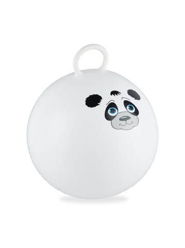 relaxdays Hüpfball "Panda" in Weiß - Ø 45 cm