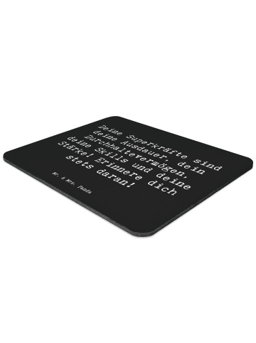 Mr. & Mrs. Panda Mousepad Spruch Sportliche Wettkämpfe Superkräf... in Schwarz