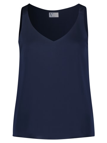 Vera Mont Satin-Bluse mit V-Ausschnitt in Night Sky