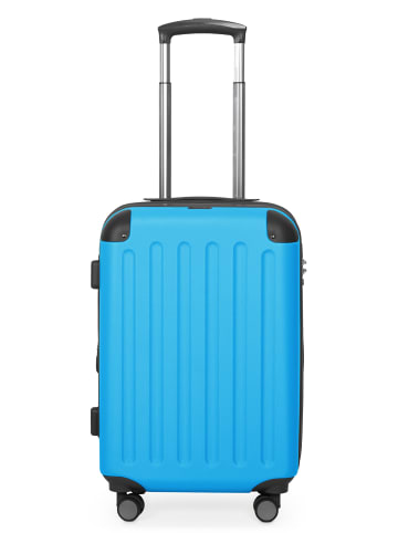 Hauptstadtkoffer Spree - Koffer Flugzeug Trolley Handgepäck Hartschale TSA 42L in Cyanblau