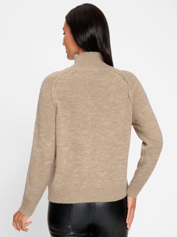 Heine Strickpullover in beige-ecru-meliert