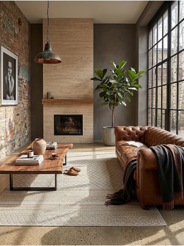 KADIMA DESIGN Teppich flachgewebt Berber flachgewebt pflegeleicht Wohnzimmer Flur in Beige