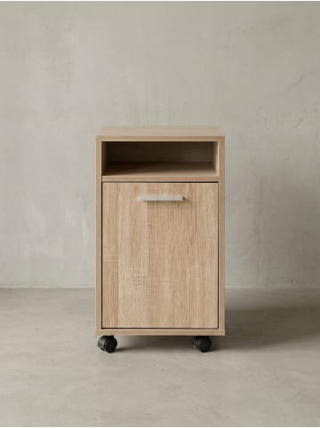 KADIMA DESIGN Rollcontainer 33x60x38cm Schubladenschrank Büro, in Sonoma