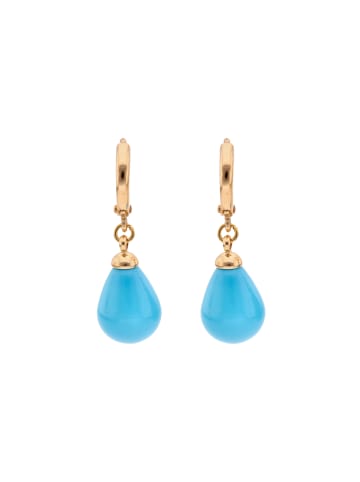 IZIA Women Earrings in Rose Gold Turquoise