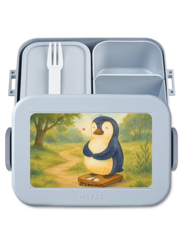 Mr. & Mrs. Panda Lunch Box Pinguin Diät Design ohne Spruch in Blau Pastell