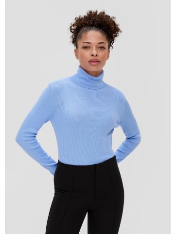 QS Strickpullover langarm in Blau