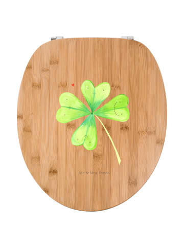 Mr. & Mrs. Panda Klodeckel Blume Kleeblatt ohne Spruch in Braun