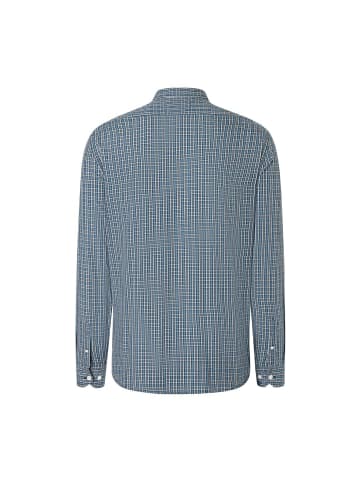 März Hemd in blau grau