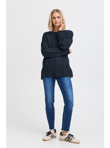 Pulz Strickpullover PZSTEFFI Relaxed fit in Dark Sapphire Melange
