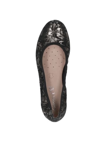 Caprice Ballerina in BLACK/GUNMETAL