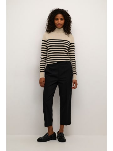 Kaffe Strickpullover KAlizza in Feather Gray Mel./Black