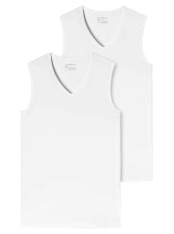 Schiesser Unterhemd / Tanktop 95/5 Organic Cotton in Weiß