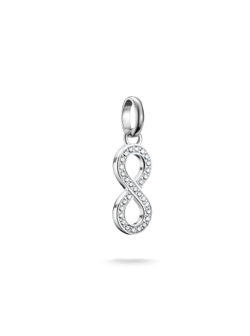 Thomas Sabo Charm-Anhänger Infinity-Zeichen Mit Steinen Connect in silber, weiß