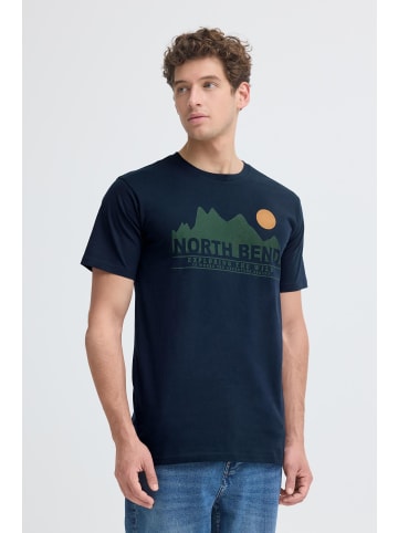 North Bend Rundhalsshirt NBCash in Dunkelblau
