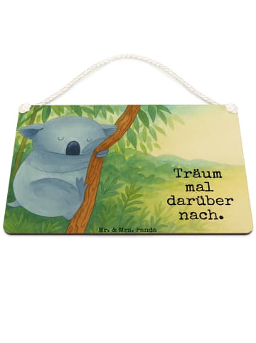 Mr. & Mrs. Panda Schild Koalabär Design mit Spruch in Weiß
