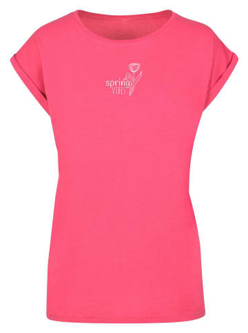 Merchcode Merchcode T-Shirts in hibiskus pink