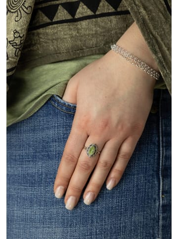 mantraroma 925er Silber - Ringe mit Peridot facettiert