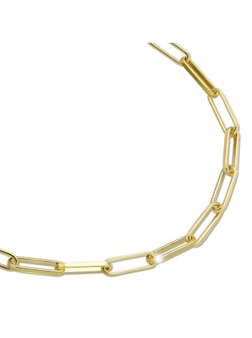 SilberDream Fußkette Silber 925 Silber, vergoldet (Gelbgold 333) ca. 28cm Ankerkette Laguna