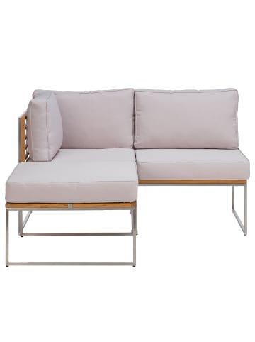 home24 Loungeset TEAKLINE 3-teilig in Hellgrau