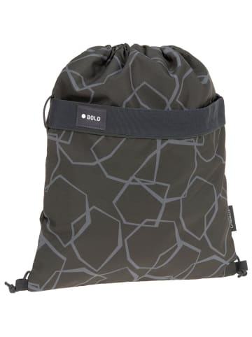 Bold School String Bag Edges grey in grau