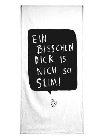 Juniqe Handtuch "Slim" in Schwarz & Weiß