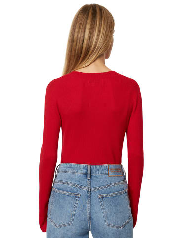 Marc O'Polo Rippstrickpullover slim in shiny red