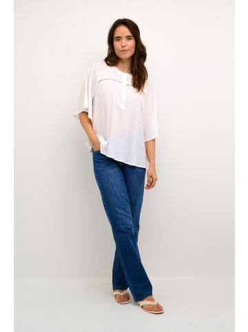 Kaffe Langarm-Bluse KAtilde Loose fit in Chalk