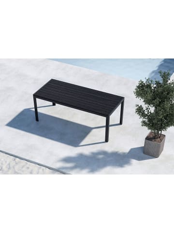 ebuy24 Gartentisch Mirko Schwarz 90 x 205 cm