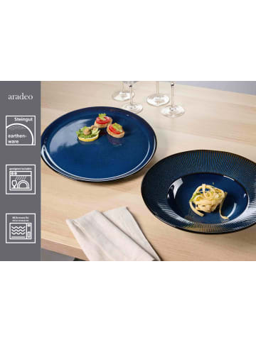 Ritzenhoff & Breker 4er Set Pizzateller Aradeo ø 32 cm in blau
