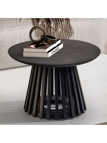 KADIMA DESIGN Couchtisch 60x60x41 cm Mango Massivholz Sofatisch Rund