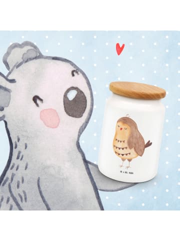 Mr. & Mrs. Panda Dose Eule Zufrieden ohne Spruch in Weiß