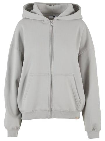 DEF Zip-Kapuzenpullover in grey washed