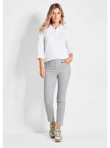 GOLDNER 7/8-Jeanshose Schmale Stretchhose BELLA in grau