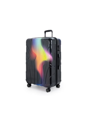 suitline Großer Reisekoffer erweiterbar XL Koffer 4 Rollen TSA 110 L in Neon Red Yellow