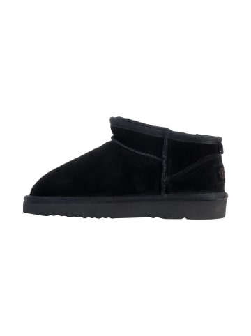 natural world Media Merino Leder-Slipper Schwarz
