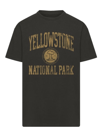F4NT4STIC Oversize T-Shirt US National Parks Yellowstone Wyoming in schwarz